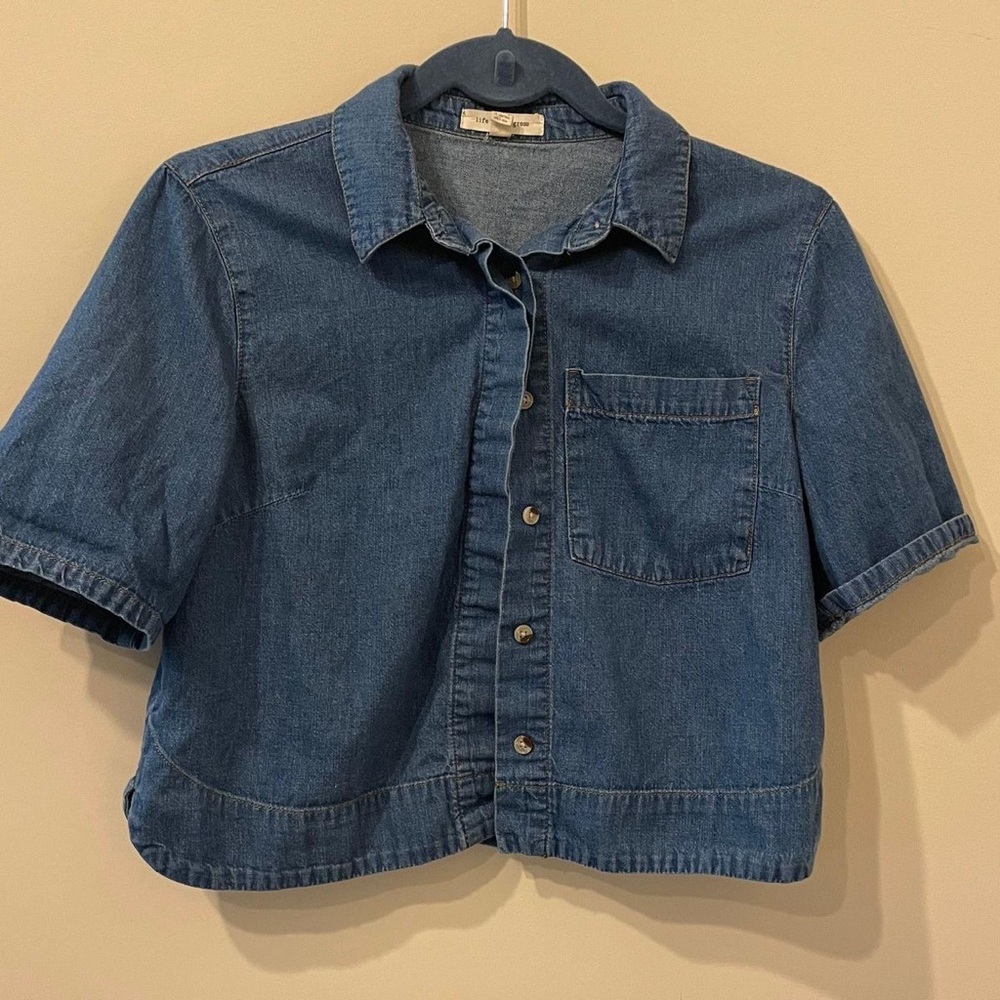 Denim crop top